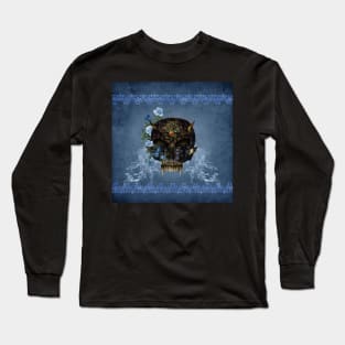 Awesome skull with roses Long Sleeve T-Shirt